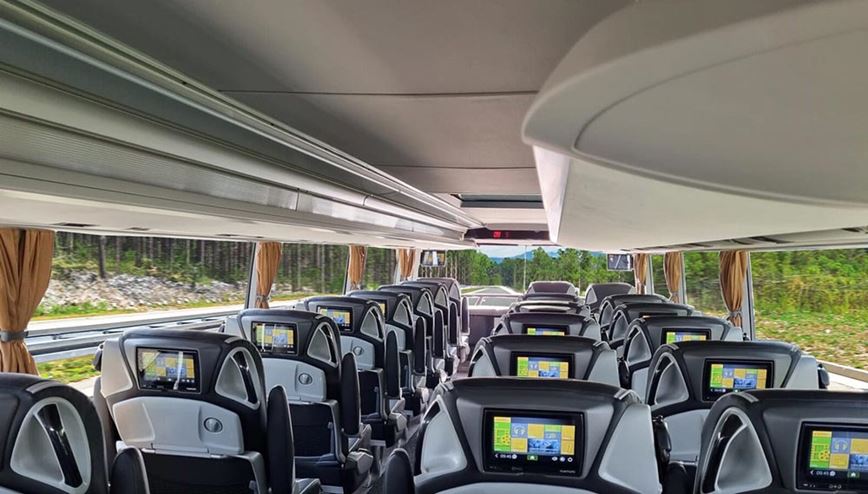patrové autobusy Regiojet, sedadla Relax